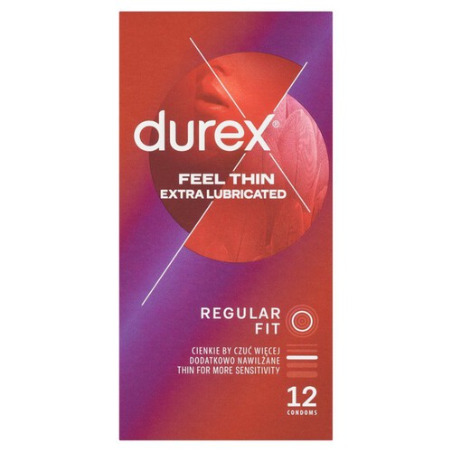 Fetherlite Elite prezerwatywy z żelem nawilżającym Durex 12 sztuk