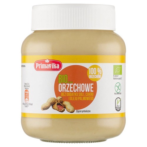 BIO Pasta orzechowa z prażonych orzeszków arachidowych 100% Primaeco 360 g