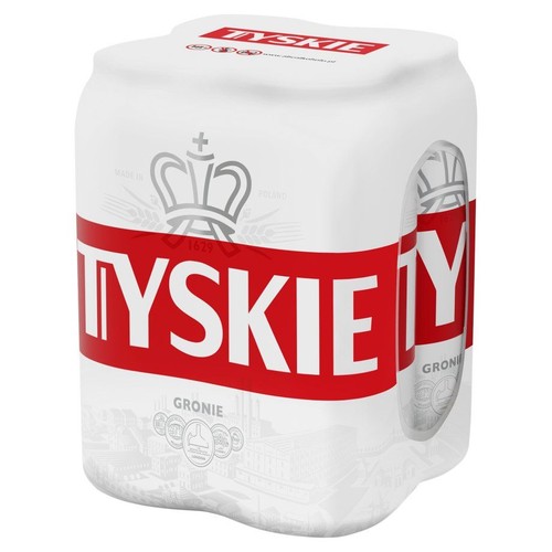 Piwo jasne, alk. 5,2 % obj. Tyskie 4 x 500 ml