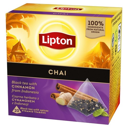 Chai herbata czarna z cynamonem Lipton 20 torebek