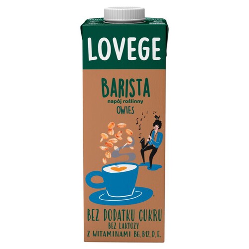 Napój owsiany barista bez laktozy Lovege 1 l