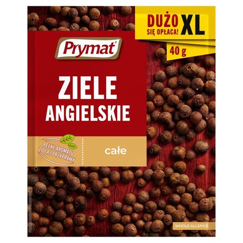 Ziele angielskie całe marki Prymat, 40g. Opakowanie z informacją "DUŻO XL".