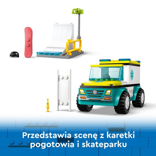 City Karetka i snowboardzista 60403 LEGO zestaw