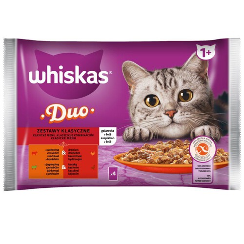 Karma mokra mix smaków w galarecie dla kota Whiskas 4 x 85 g
