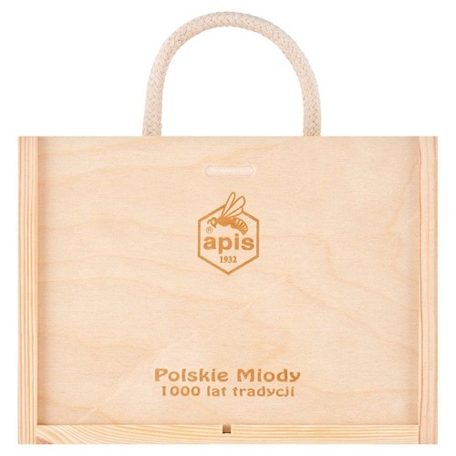 Zestaw miodów w skrzynce Apis 640 g