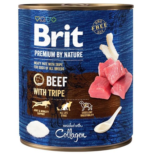 Karma mokra dla psów z wołowiną   Brit 800 g
