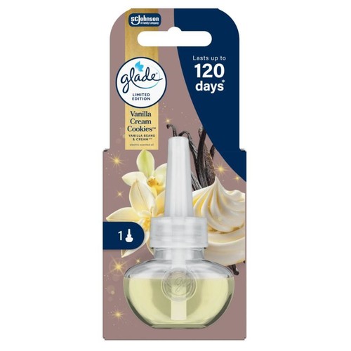 Zapas do elektrycznego odświeżacza powietrza z Vanilla Cream Cookies Glade 20 ml