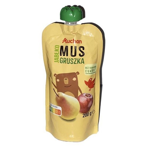 Mus jabłko - gurszka bez dodatku cukru Auchan 200 g
