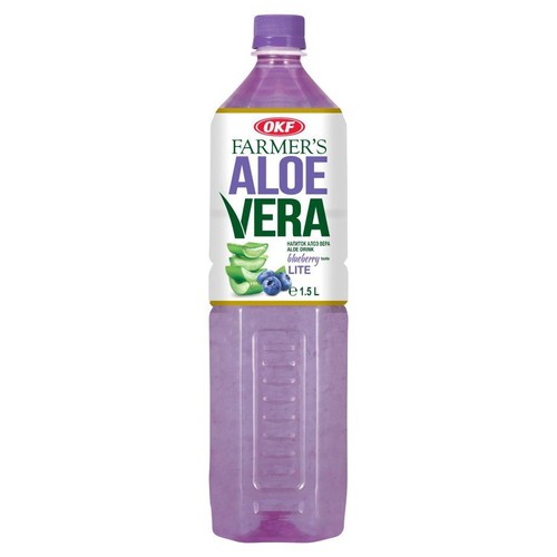 
Napój niegazowany z aloesem o smaku jagodowym Aloe Vera Farmers Blueberry OKF 1,5 l