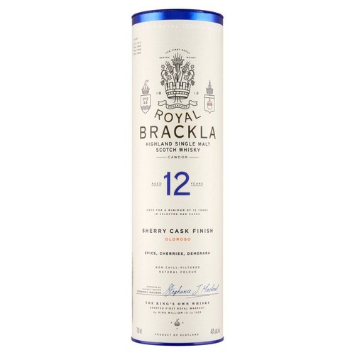 Whisky Single Malt aged 12 years alk.46% obj. Royal Brackla 700 ml