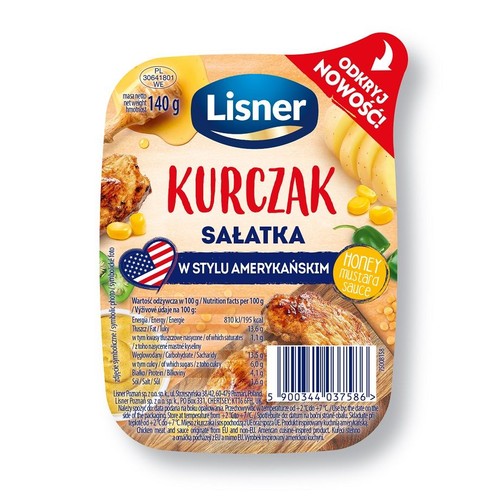 Sałatka kurczak w stylu amerykańskim Lisner 140 g