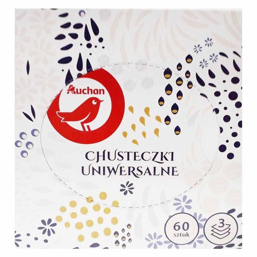 Chusteczki uniwersalne Auchan 60 sztuk