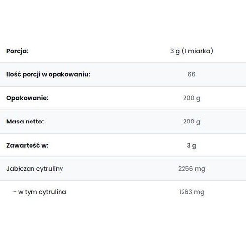 Odżywka przedtreningowa Citrulline 200 g cytryna 6Pak Nutrition 200 g