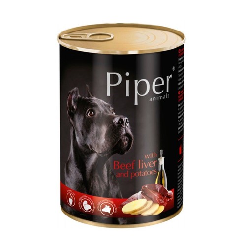 Karma mokra dla psów z wątróbką wołową i ziemniakami    Piper 400 g