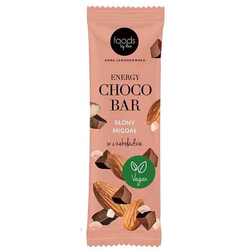 Baton Energy Choco Bar słony migdał w czekoladzie Foods by Ann 35 g