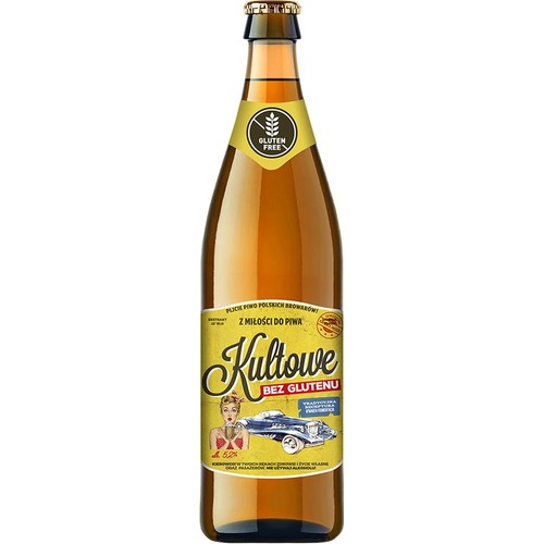 Piwo jasne Kultowe bezglutenowe alk. 5,2% obj. Browar Staropolski 500 ml