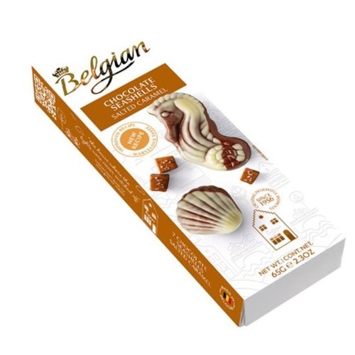 Belgijskie muszle czekoladowe o smaku słonego karmelu The Belgian 65 g