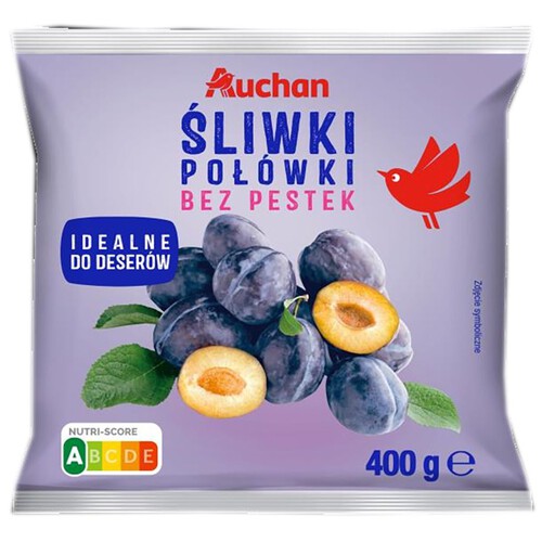 Śliwki połówki bez pestek Auchan 400 g