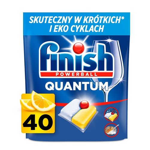 Kapsułki do zmywarki Quantum lemon Finish 40 kapsułek