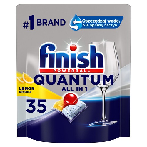 Quantum All in 1 Lemon kapsułki do zmywarki   FINISH 35 kapsułek