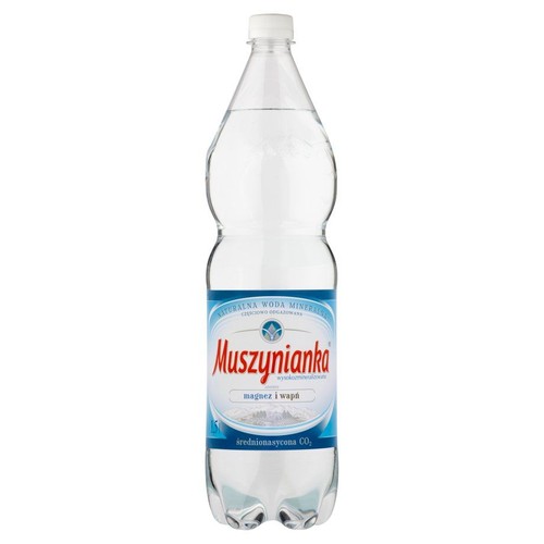 Woda gazowana średnionasycona Muszynianka 1,5 l