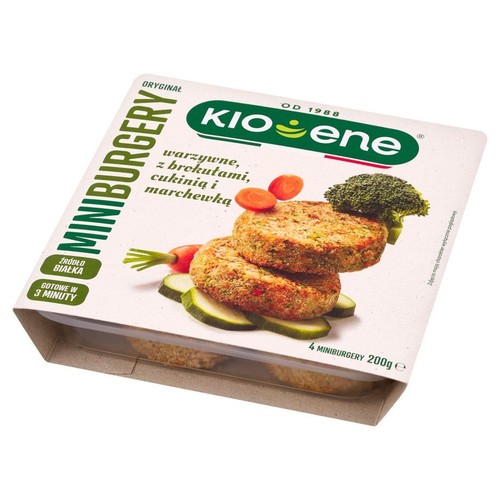 Miniburgery warzywne z brokułami cukinią i marchewką Kioene 200 g