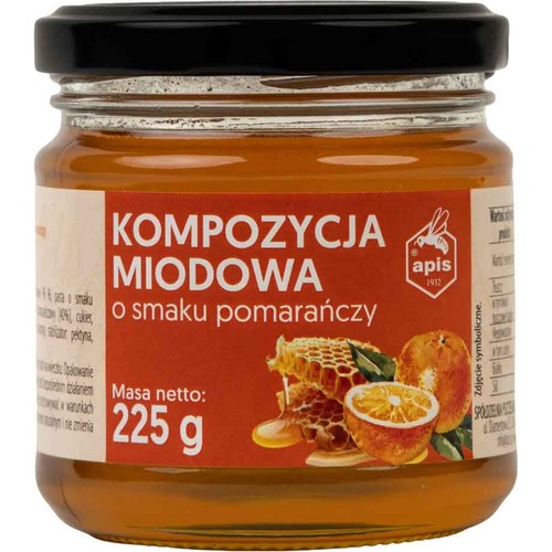 Kompozycja miodowa o smaku pomarańczy Apis 225 g