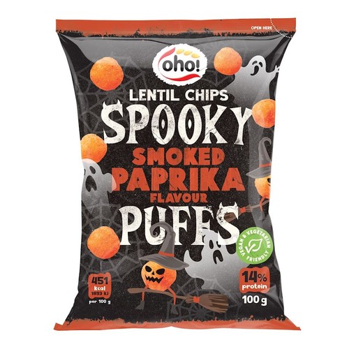Chrupki z czerwonej soczewicy o smaku paprykowym   oho! 100 g