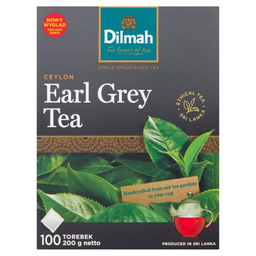 Herbata Ceylon Earl Grey  Dilmah 100 torebek