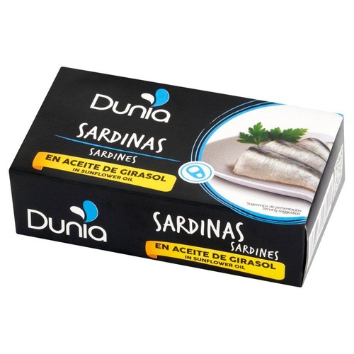 Sardynki w oleju słonecznikowym Dunia Food 125 g