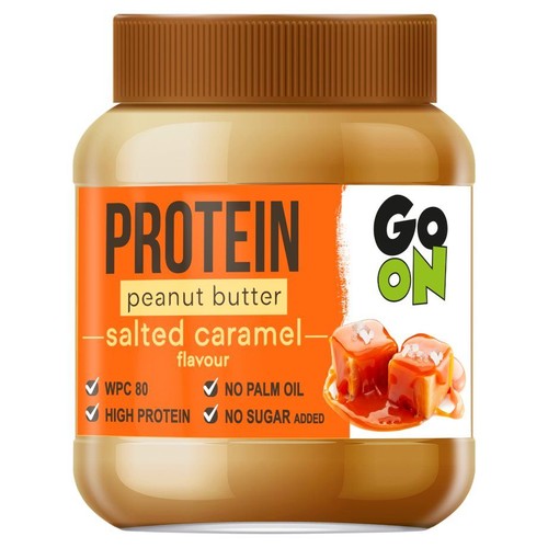 Wysokobiałkowy krem orzechowy o smaku słonego karmelu Protein GO ON 350 g