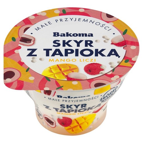 Jogurt skyr z tapioką mango i liczi Bakoma 150 g