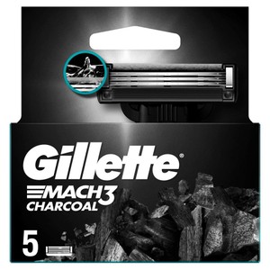 Wkłady do maszynek Mach3 Charcoal Gillette 5 sztuk