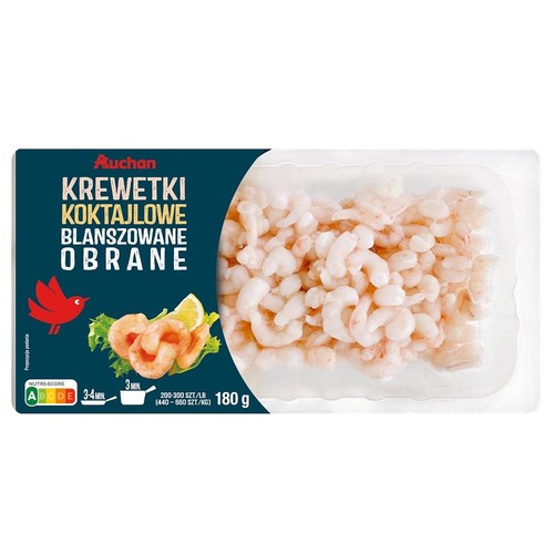 Krewetki koktajlowe blanszowane  Auchan 180 g