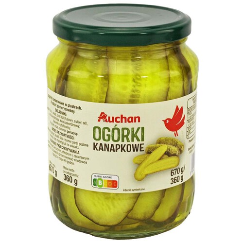 Ogórki kanapkowe Auchan 360 g