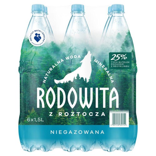 Woda mineralna niegazowana Rodowita z Roztocza 6 x 1,5 l