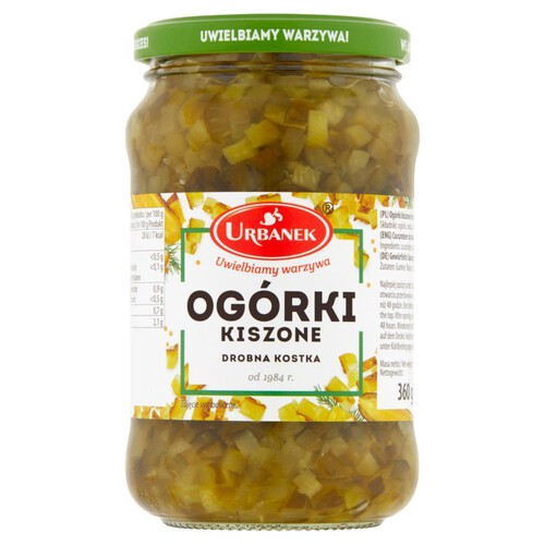 Ogórki kiszone drobna kostka Urbanek 230 g