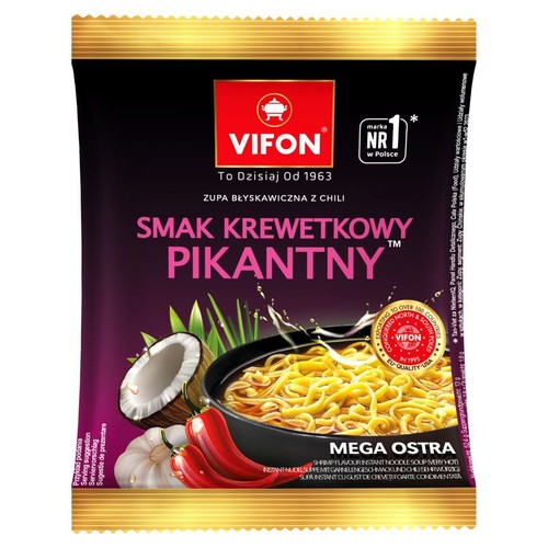 Zupa błyskawiczna o smaku krewetkowym z chili  Vifon 70 g