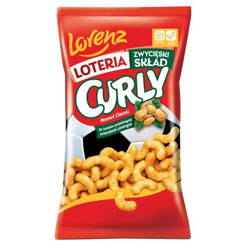 Chrupki kukurydziane Curly Peanut classic   Lorenz 120 g