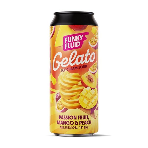 Piwo kwaśne z maliną, porzeczką, piankami marshmallow i wanilią alk. do 0,5% obj. Funky Fluid 500 ml