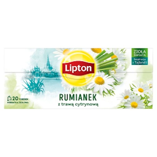 Herbata ziołowa rumianek z trawą cytrynową Lipton 20 torebek