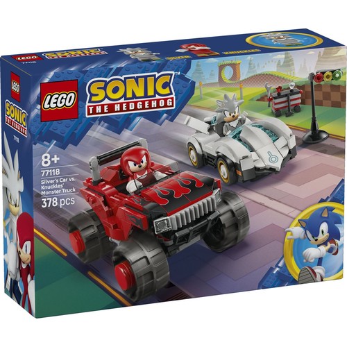 Sonic the Hedgehog™ Silver w samochodzie kontra Knuckles w monster trucku 77118 LEGO 1 sztuka