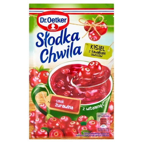 Kisiel słodka chwila żurawina z dodatkiem witaminy C Dr. Oetker 31.5 g