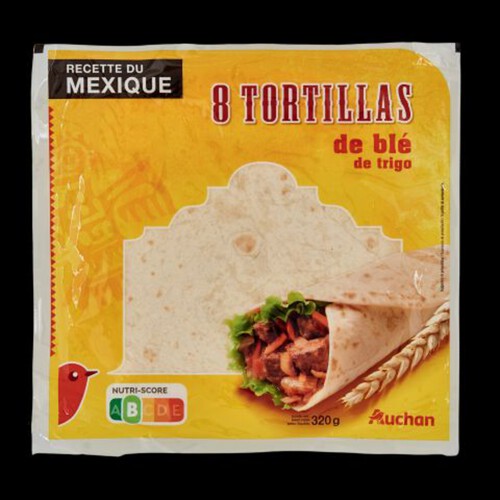 Tortilla 8 sztuk    Auchan 320 g