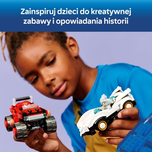 Sonic the Hedgehog™ Silver w samochodzie kontra Knuckles w monster trucku 77118 LEGO 1 sztuka