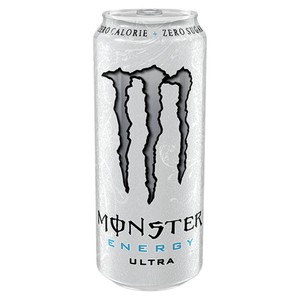 Gazowany napój energetyzujący z tauryną, żeń-szeniem, kofeiną, l-karnityną, z dodatkiem witamin z grupy B. Zawiera substancje słodzące.  Monster 500 ml