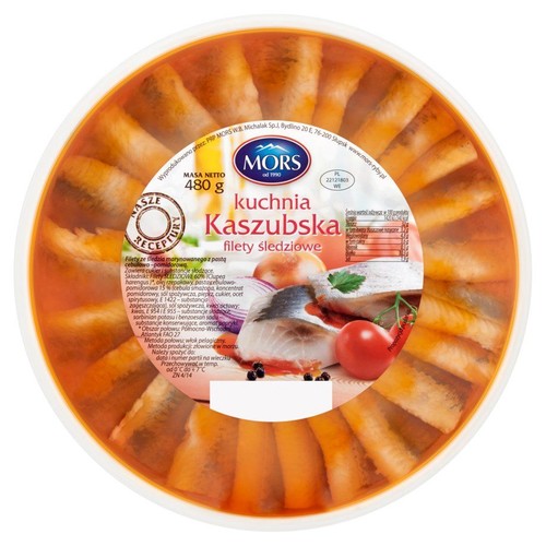 Filety śledziowe z pastą cebulowo - pomidorową Mors 480 g