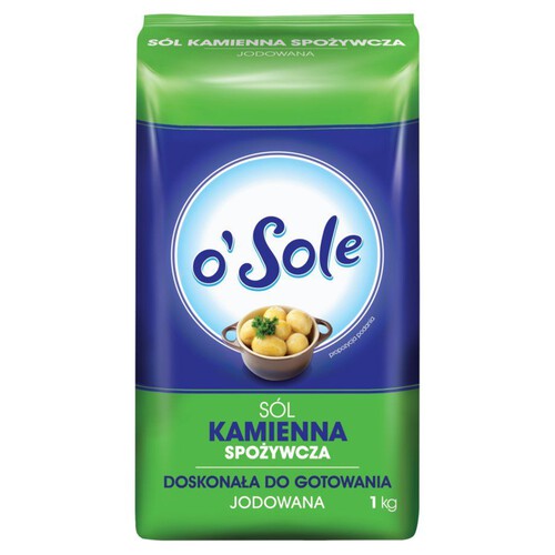 Sól kamienna, spożywcza, jodowana o'Sole 1 kg