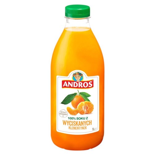 Sok tłoczony z mandarynek 100%  Andros 1 l