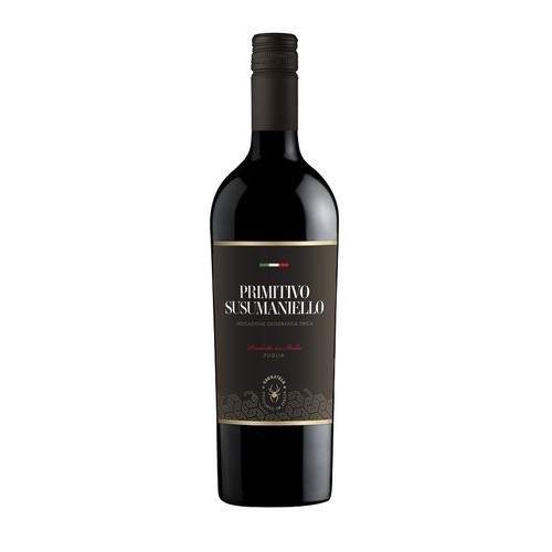 Wino włoskie czerwone półwytrawne Primitvio Susumaniello alk. 13,5% obj. Ragnatela  750 ml